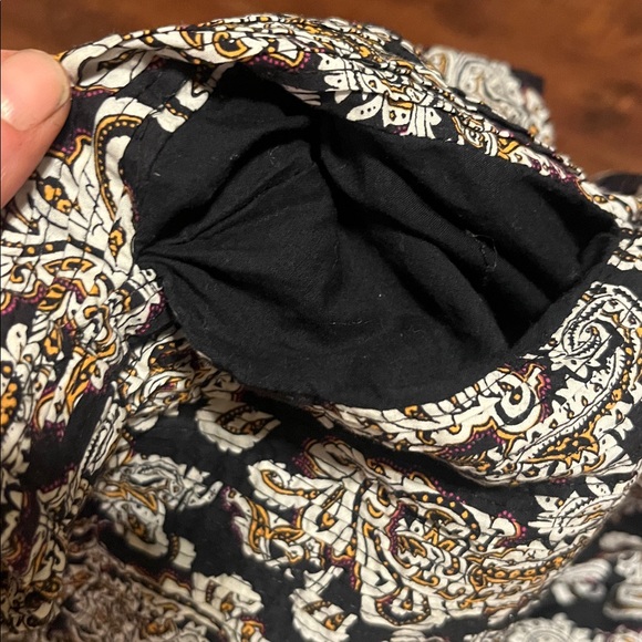 Anthropologie Eula Pintucked Skirt Paisley Black White ochre mini  XS - Picture 7 of 8